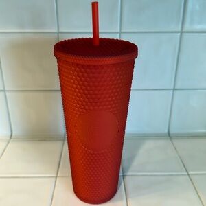 NWT - Starbucks Limited Edition 2021 Soft Touch Matte Red Studded Tumbler - 24oz